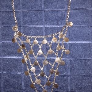 Chic Gold Disc Necklace